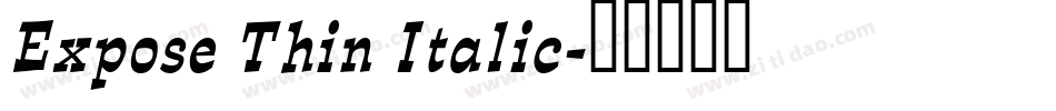 Expose Thin Italic字体转换